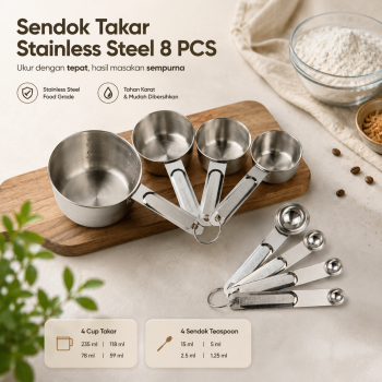 Gambar produk Goodcook Sendok Takar Set Stainless Steel Measuring Spoon 8 PCS - 167