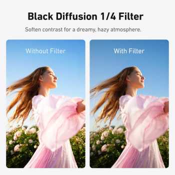 Gambar produk TELESIN Lens Camera Filter Insta360 Luna Ultra CPL VND Diffusion 1/4 - S5-FLT-85-TIS - 6