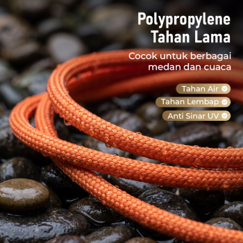 Gambar produk TaffSPORT Tali Tenda Paracord Rope Tent Camp 7 Core 4mm 100M - SH139 - 3