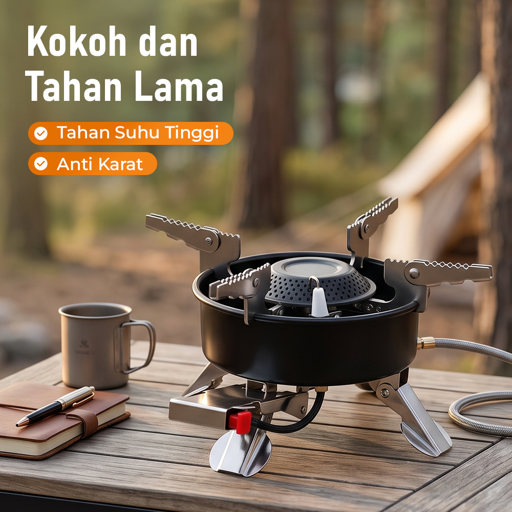 Gambar produk BONFIRE Kompor Gas Portable Lipat Outdoor 1 Burner Camping Stove - BF007 - 5