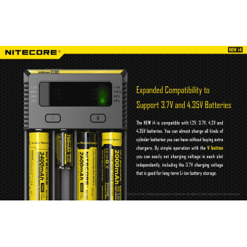 Gambar produk Nitecore Intellicharger Universal Battery Charger 4 Slot for Li-ion - NEW i4 - 4