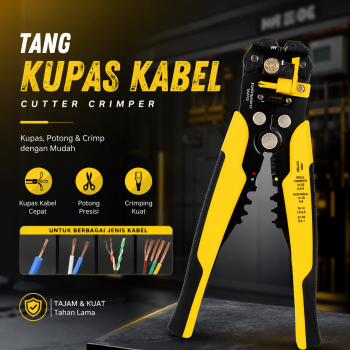 Gambar produk Taffware Tang Kupas Kabel Automatic Wire Stripper Cutter Crimper - TK0742