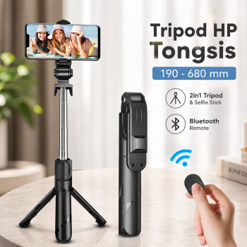 Gambar produk TaffSTUDIO Tripod HP Tongsis Monopod Portable with Bluetooth Remote - XT-02