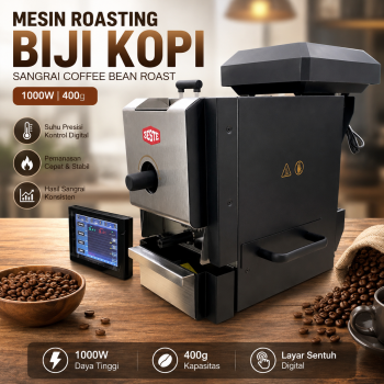 Trieste Mesin Roasting Biji Kopi Sangrai Coffee Bean Roast 1000W 400g - IT-CBR-2