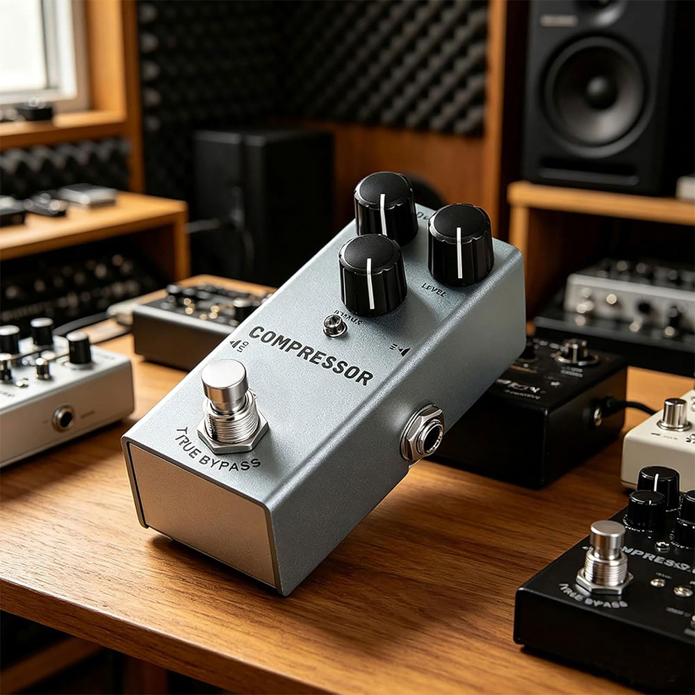 Ljmy Mini Pro Pedal Compressor Efek Gitar True Bypass 9V 300mA - EF-15 Gambar produk Ljmy Mini Pro Pedal Compressor Efek Gitar True Bypass 9V 300mA - EF-15 - 1