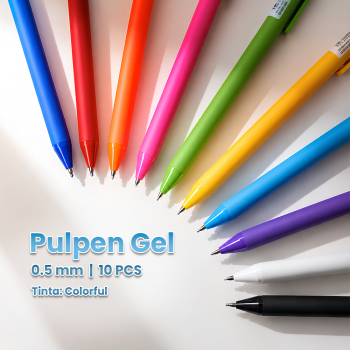 Gambar produk Kaco PURE Candy Gel Pen Pena Pulpen Bolpoin 0.5mm 10PCS - K1015 (Colorful Ink)