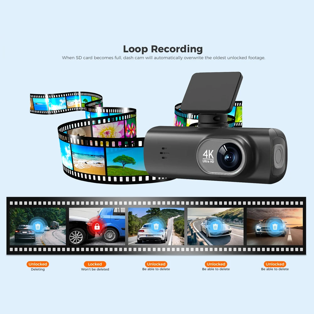 Taffware Dashcam Mobil Detachable Depan Belakang 24H Parking 1080P 4K - V22B Gambar produk Taffware Dashcam Mobil Detachable Depan Belakang 24H Parking 1080P 4K - V22B - 6
