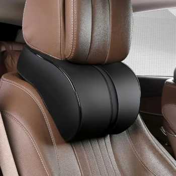 SCALZE Bantal Leher Mobil Ergonomis Memory Foam Car Headrest Pillow - AW-35