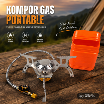 Gambar produk Kompor Gas Portable Lipat Outdoor Ultralight 1 Burner Camping Stove - AT6303