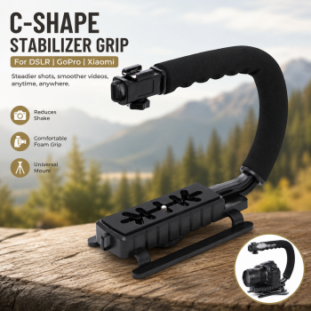 Feocon Camera Stabilizer Grip C Shape for DSLR GoPro Xiaomi - XT-375