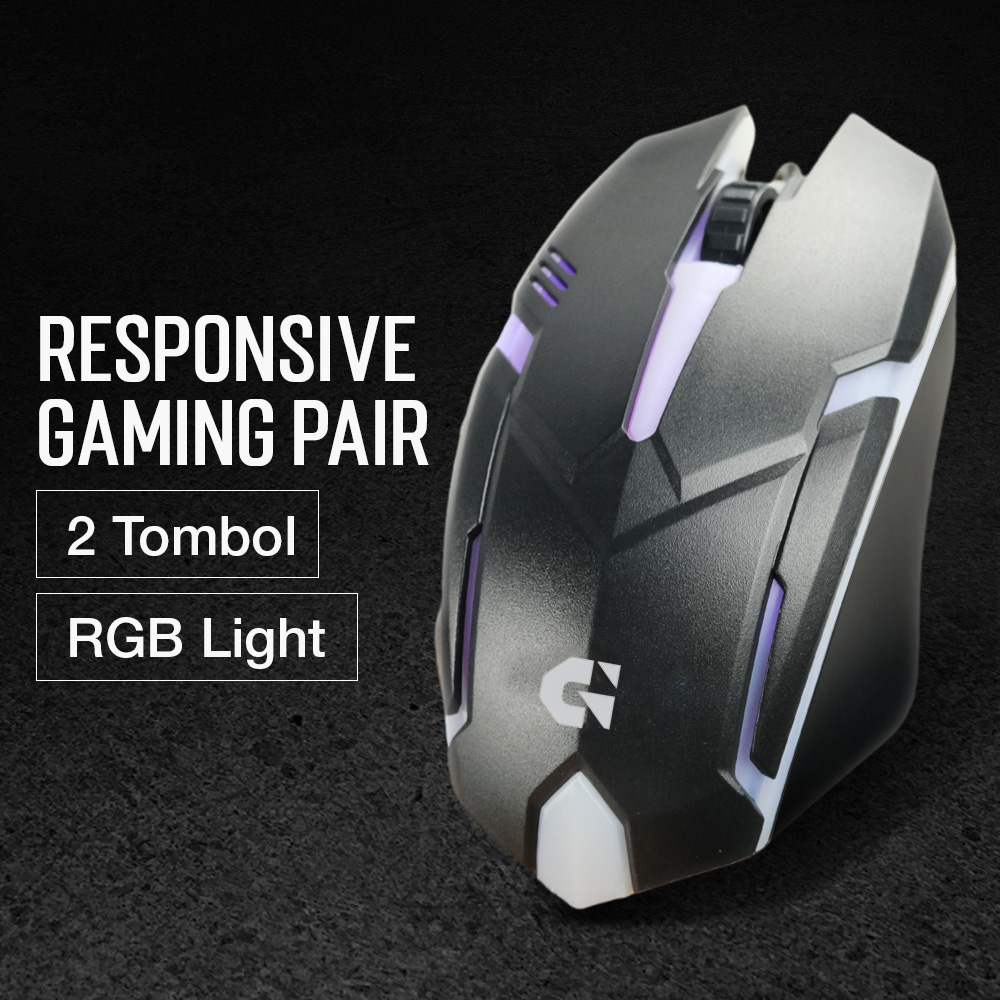 TaffGEAR Gaming Keyboard LED with Mouse - 832 Gambar produk TaffGEAR Gaming Keyboard LED with Mouse - 832 - 4