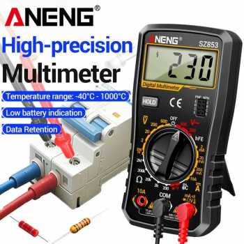 ANENG Digital Multimeter AC DC hFE Transistor 1999 Counts - SZ853