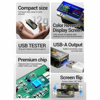 Gambar produk ANENG USB Tester Power Capacity Voltage Alert Detector 4-30V - P01 - 4