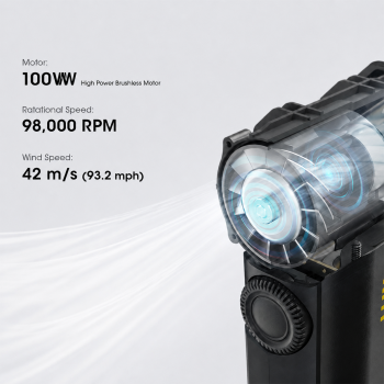 Gambar produk NITECORE Kipas Angin Portable CineWind Photography Fan 98000RPM 100W - CW20 - 2