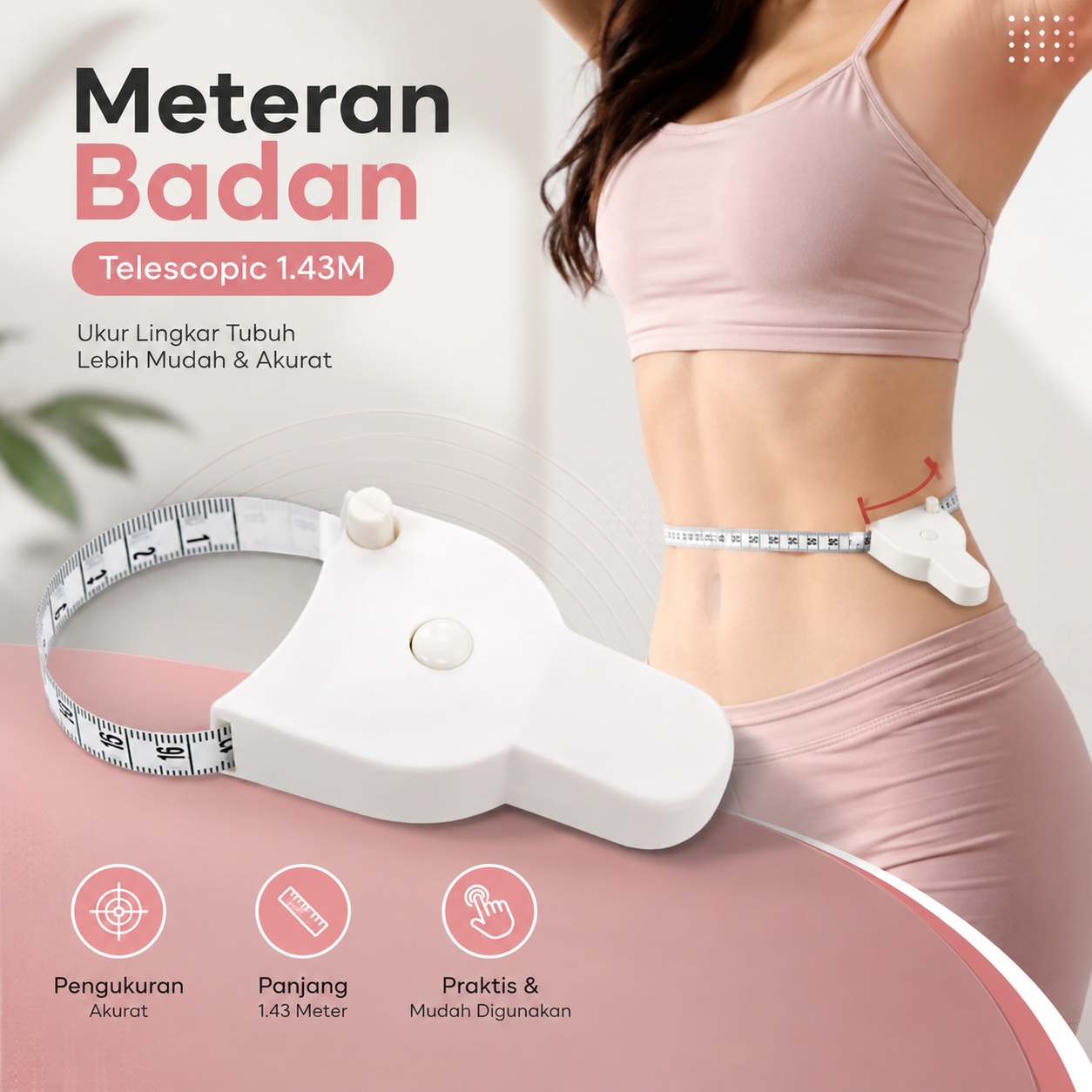 Gambar produk DIDIHOU Meteran Badan Telescopic Body Measurement 1.43M - C05 - Utama