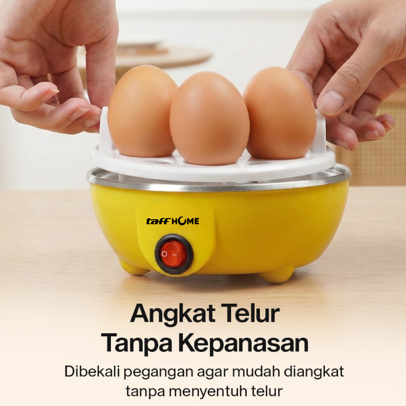 Gambar produk TaffHOME Alat Rebus Telur Listrik 7 Slot Mini Electric Egg Cooker 350W - YS-203 - 4