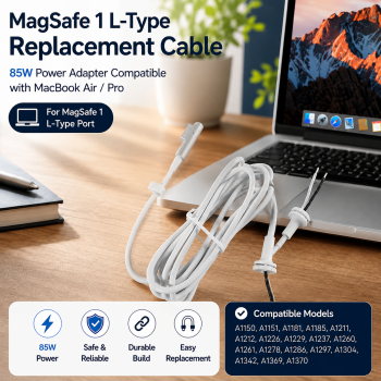 Gambar produk Nephy Kabel Charger Magsafe 1 L Type Replacement Cable Macbook Air/Pro 85W - AO20