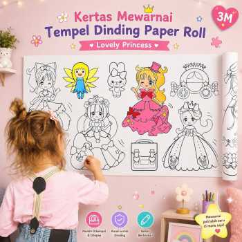 Dehaiyun Kertas Mewarnai Tempel Dinding Drawing Paper Roll 3M - HB30