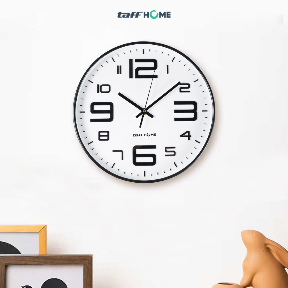 Gambar produk TaffHOME Jam Dinding Bulat Quartz Creative Design Modern 29cm - H6588 - 6
