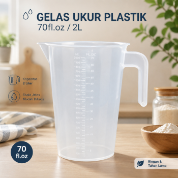 TaffHOME Gelas Ukur Takaran Plastik Measuring Cup 70fl.oz 2L - BR14