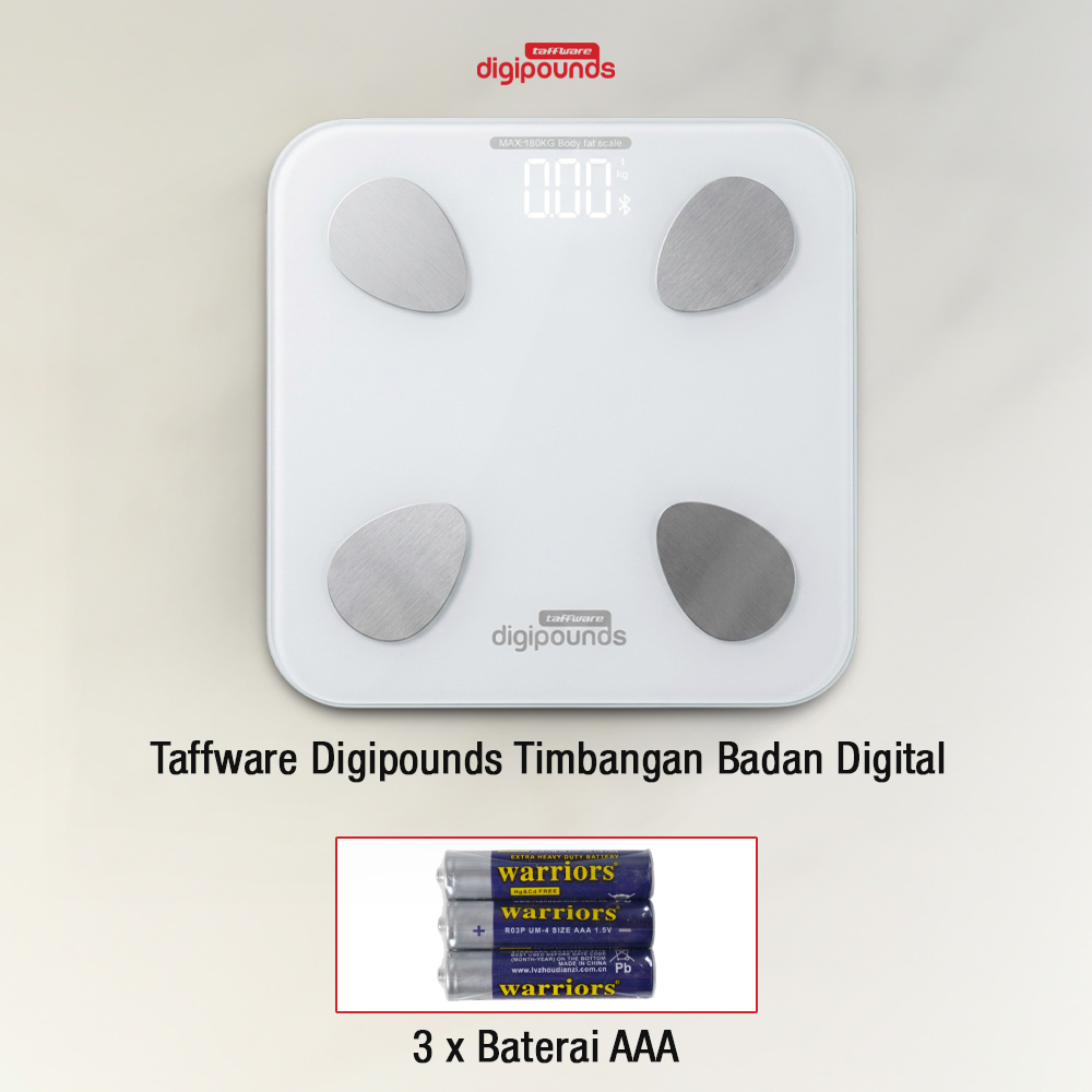 Gambar produk Taffware Digipounds Timbangan Badan Digital Scale Smart App 180kg - FL7081 - 7
