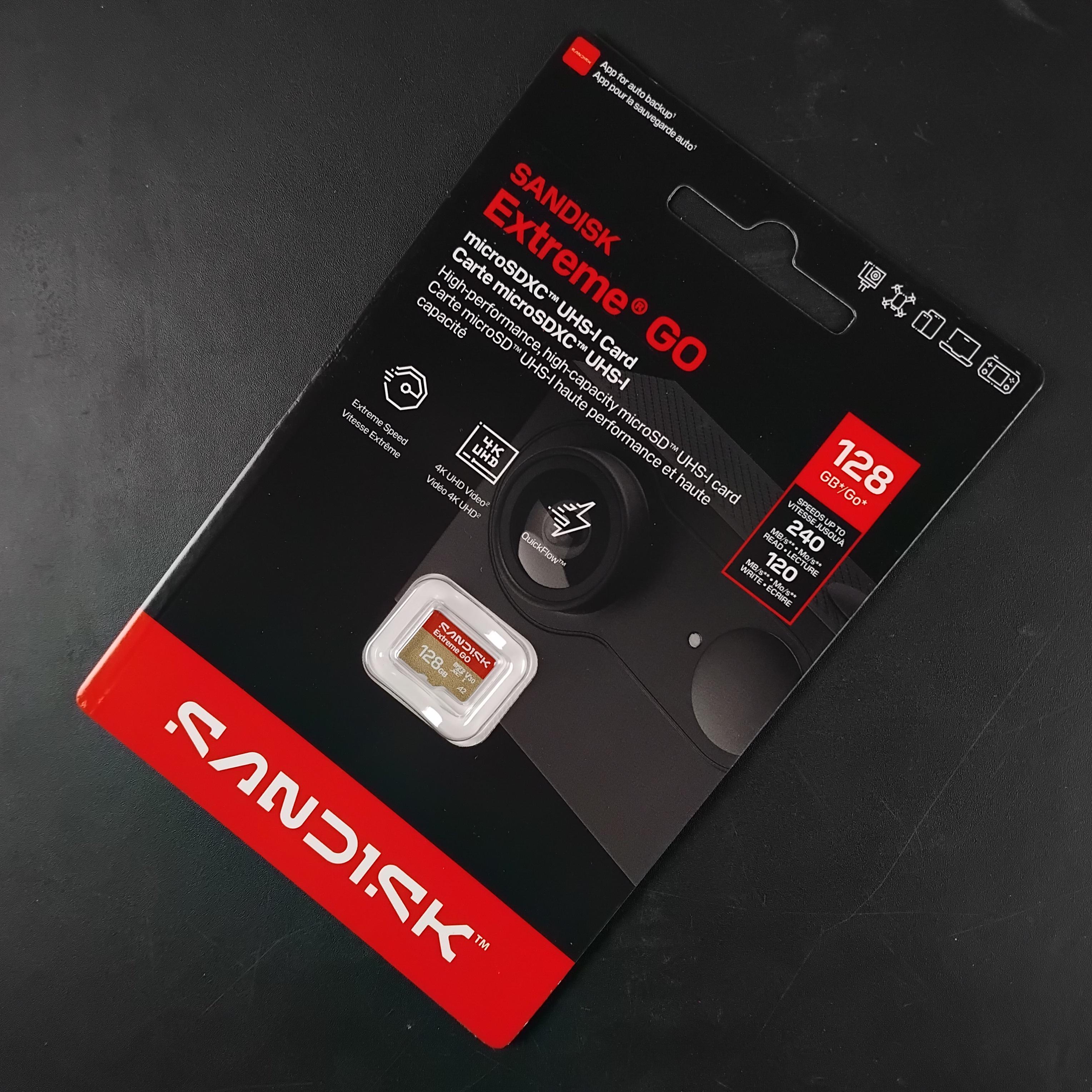 SanDisk Extreme GO microSDXC UHS-I A2 U3 V30 128GB - SDSQXGN Gambar produk SanDisk Extreme GO microSDXC UHS-I A2 U3 V30 128GB - SDSQXGN - 1