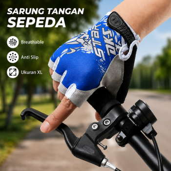OZARE Sarung Tangan Sepeda Half Finger Gloves Breathable Adjustable - TS-10