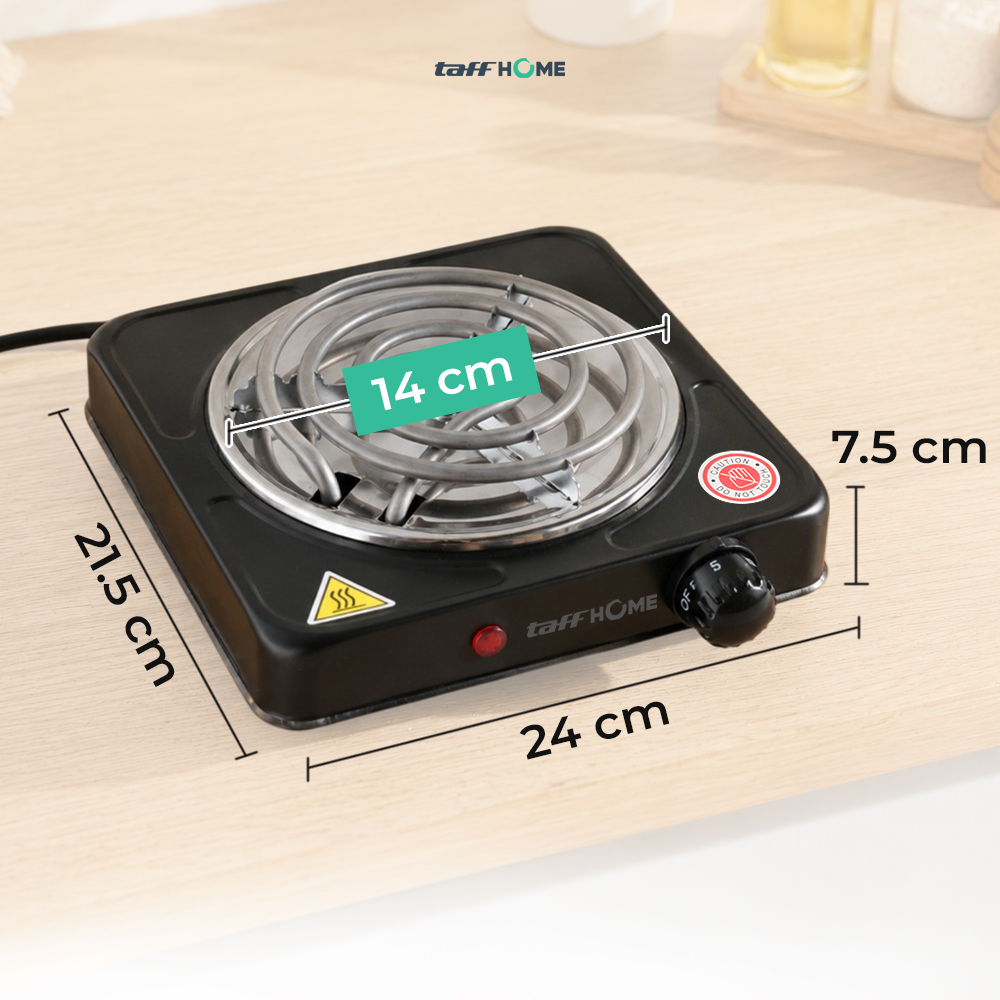 Gambar produk TaffHOME Kompor Listrik 1 Tungku Single Burner Coil Hot Plate 1000W - C1-1000-10 - 7