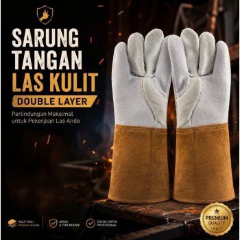 ArmaDES Sarung Tangan Las Kulit Double Layer Cowhide Welding Gloves - STL-10