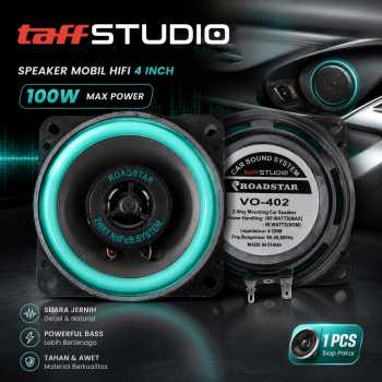 Gambar produk TaffSTUDIO Roadstar Speaker Mobil Coaxial HiFi 4 Inch 100W 1 PCS - VO-402