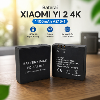 Gambar produk Baterai Xiaomi Yi 2 4K 1400mAh - AZ16-1