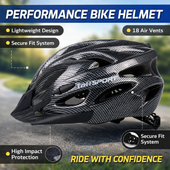 Gambar produk TaffSPORT Helm Sepeda Road Bike Ultralight Bicycle Helmet 18 Air Vent - X40