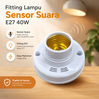 TaffLED Fitting Lampu LED Sensor Suara Sound Control Socket E27 40W - SP-525