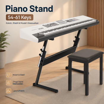 Hebikuo Stand Keyboard Piano Digital Z Style Adjustable 54-61 Keys - Q-1B
