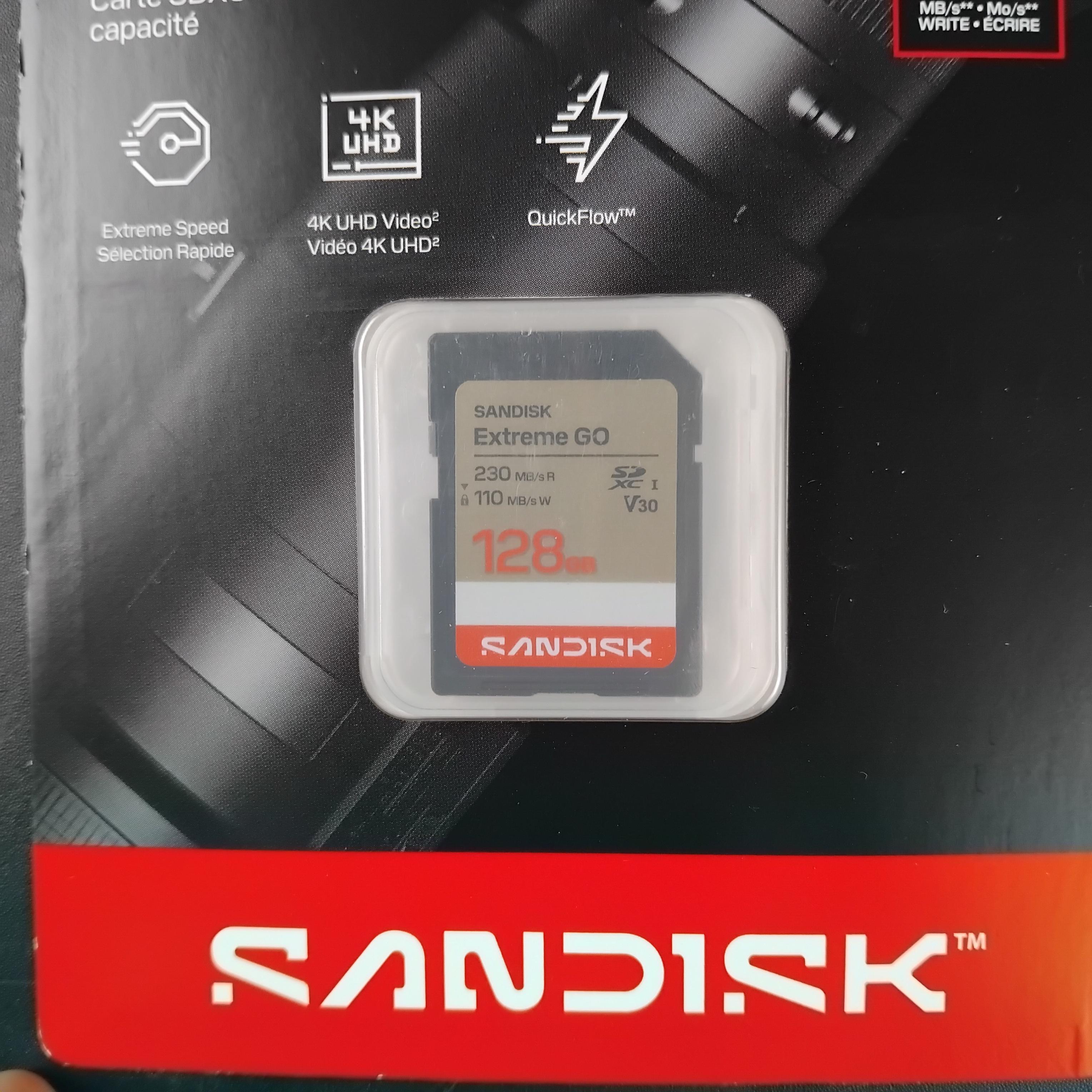 SanDisk Extreme GO SDXC/HC UHS-I Card U3 V30 4K UHD 230MB/s 128GB - SDSDXGN Gambar produk SanDisk Extreme GO SDXC/HC UHS-I Card U3 V30 4K UHD 230MB/s 128GB - SDSDXGN - 2