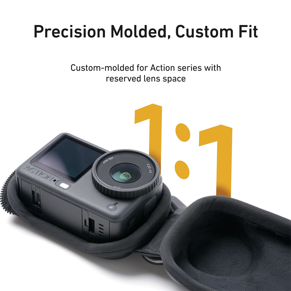 TELESIN Tas Kamera Aksi Mini for DJI Osmo Action 3/4/6/5 Pro Storage - S6-PRC-33BK-TDJ Gambar produk TELESIN Tas Kamera Aksi Mini for DJI Osmo Action 3/4/6/5 Pro Storage - S6-PRC-33BK-TDJ - 2