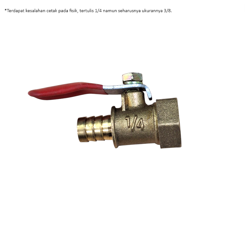 Gambar produk MAX Stop Kran Air Ball Valve Kuningan Nepel Selang Pagoda Brass 3/8 Female 10mm - DN10 - 1