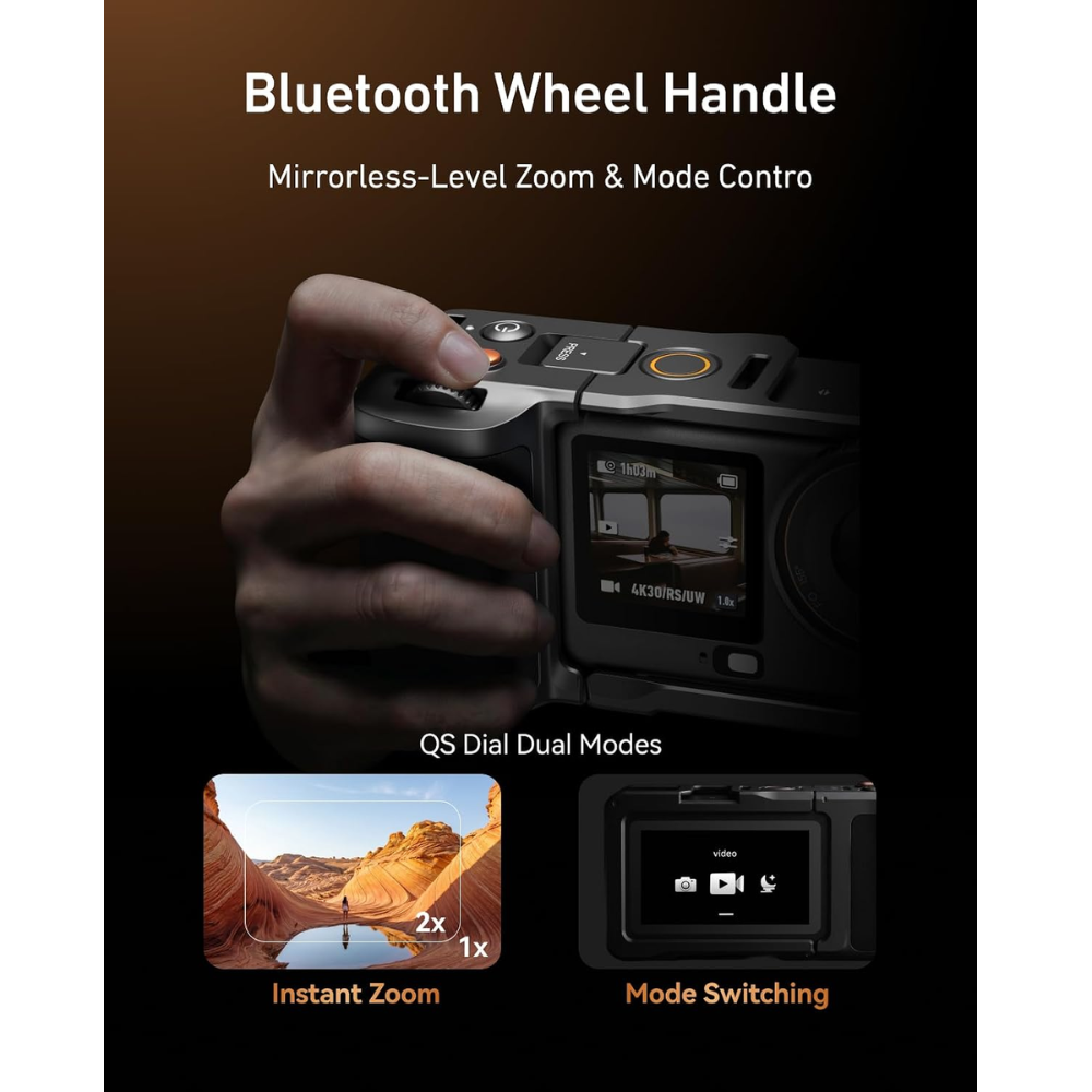 TELESIN Handle Grip Action Camera DJI Osmo Action 6 Street Photography - S6-FMS-39-TDJ Gambar produk TELESIN Handle Grip Action Camera DJI Osmo Action 6 Street Photography - S6-FMS-39-TDJ - 1