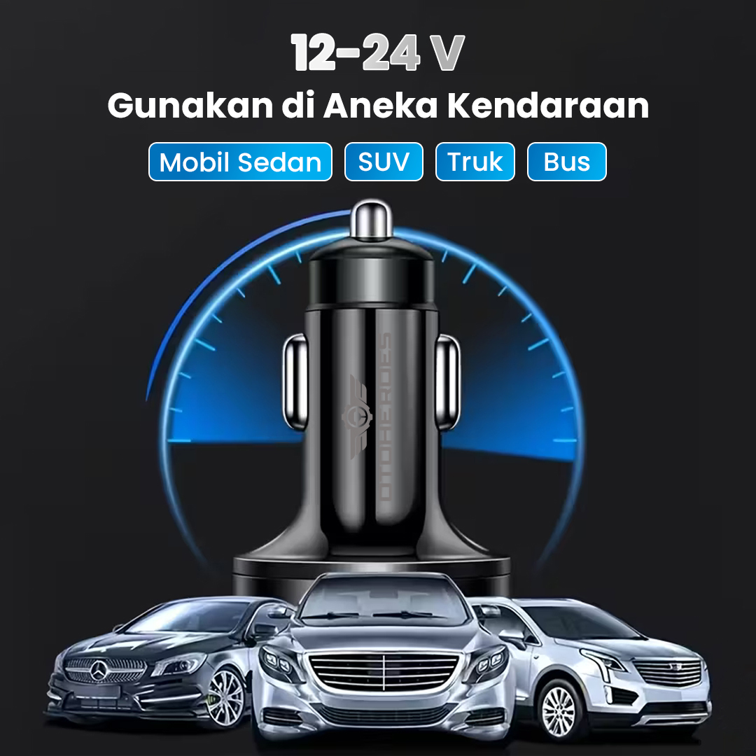 OTOHEROES Car Charger Mobil Fast Charging PD QC 3.0 USB Type C A 24W - C9 Gambar produk OTOHEROES Car Charger Mobil Fast Charging PD QC 3.0 USB Type C A 24W - C9 - 6