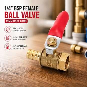 MAX Ball Valve Kuningan Stop Kran Air Nepel Selang Pagoda Brass Iron - DN8