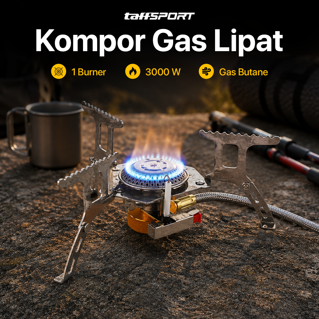 TaffSPORT Kompor Gas Portable Lipat Ultralight Camping Stove Outdoor - WSS-201 Gambar produk TaffSPORT Kompor Gas Portable Lipat Ultralight Camping Stove Outdoor - WSS-201 - Utama