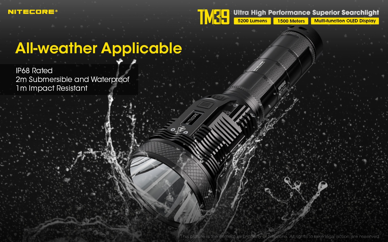 Gambar produk NITECORE Senter LED Luminus SBT-90 Gen2 Waterproof IP68 5200 Lumens - TM39 - 6