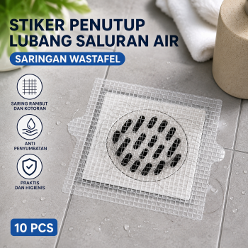 IVUSHIO Stiker Penutup Lubang Saluran Air Saringan Wastafel 10 PCS - IV11