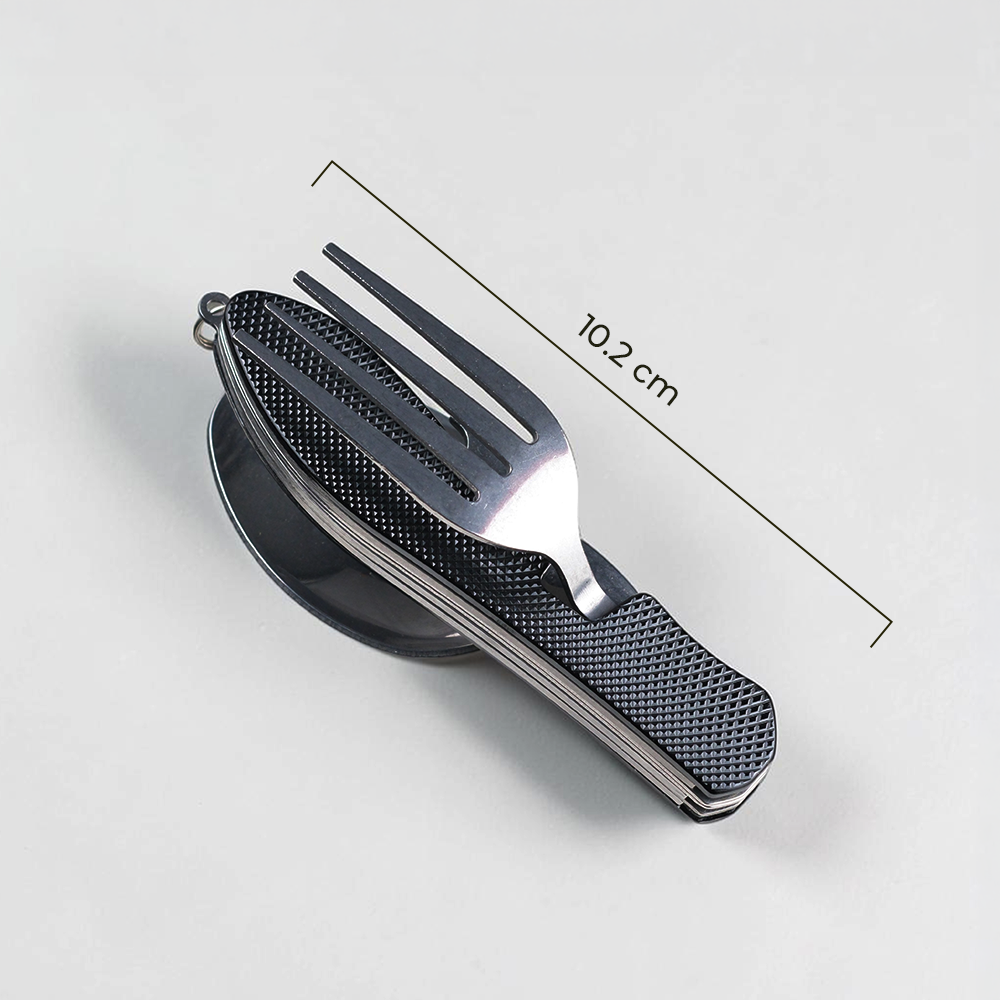 Sendok Garpu Pisau Swiss Army Military Camping Pocket Knife EDC 4 in 1 - A011 Gambar produk Sendok Garpu Pisau Swiss Army Military Camping Pocket Knife EDC 4 in 1 - A011 - 8