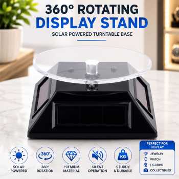 MOR Alas Putar Rotating Turntable Display Stand Solar Panel - QM115