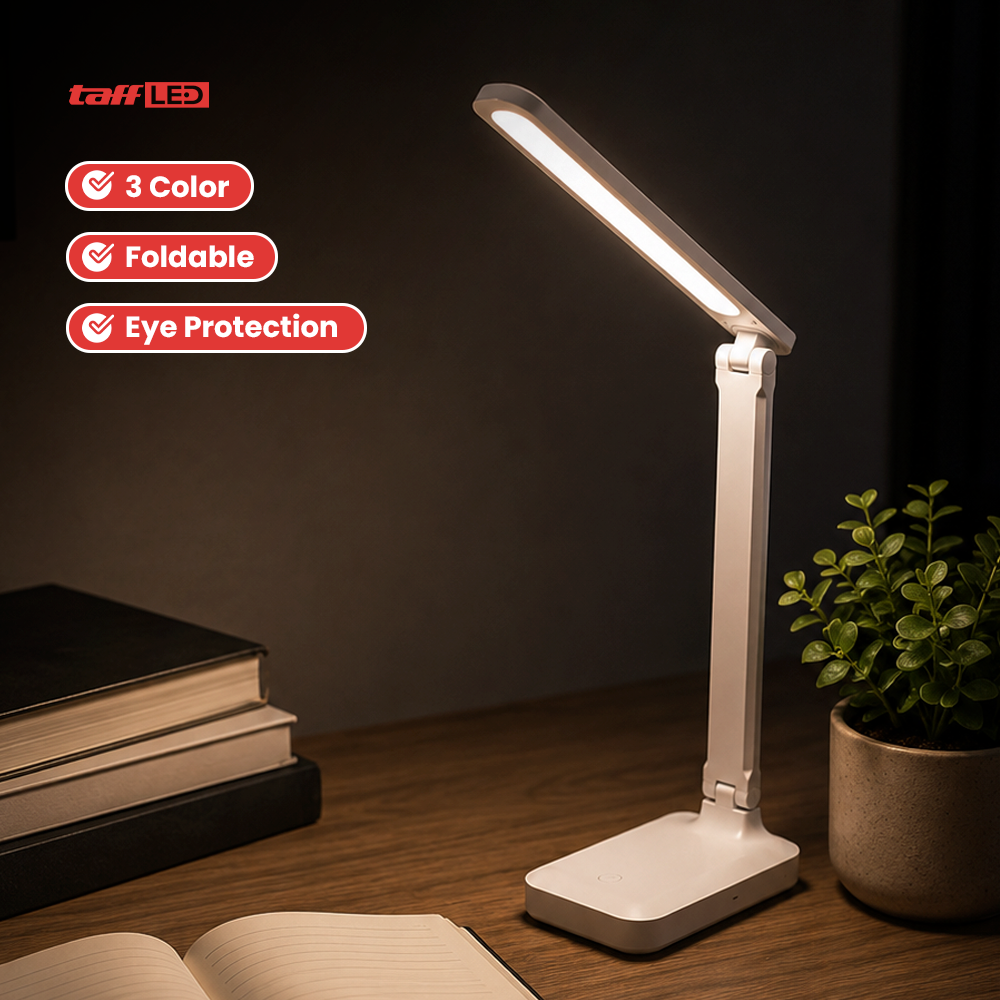 TaffLED Lampu Meja Belajar LED Eye Protection USB Model 8W 3 Color - T302 Gambar produk TaffLED Lampu Meja Belajar LED Eye Protection USB Model 8W 3 Color - T302 - Utama