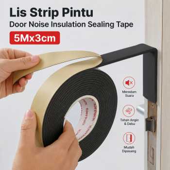 Gambar produk TaffPACK Lis Strip Pintu Door Noise Insulation Sealing Tape 5Mx3cm - B35