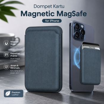 Rhodey Dompet Kartu Magnetic Card Holder MagSafe PU Leather for iPhone - WM-95