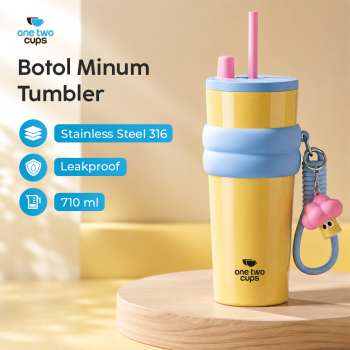 One Two Cups Botol Minum Tumbler Air Panas Dingin with Straw 710ml - YS-9000