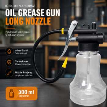 OTOHEROES Botol Minyak Pelumas Semprotan Oil Grease Gun Long Nozzle - Q001